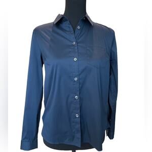 New ~ BANANA REPUBLIC ~ Untucked Fit Shirt XS/S  Summer! Blue Ret $70 Coastal